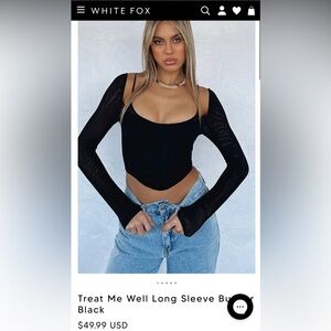 NWT White Fox Corset Top Color White Size S